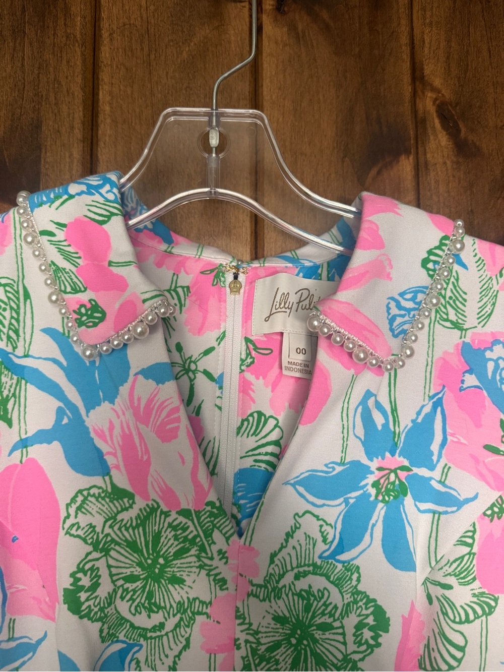 Lilly Pulitzer Pink, Blue & Green Floral Twila Skirted Romper - Picture 5 of 7